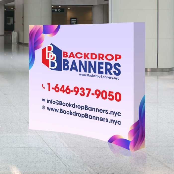 10 ft Curve Velcro Pop Up Display
