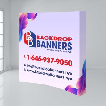 8 ft Curve Velcro Pop Up Display